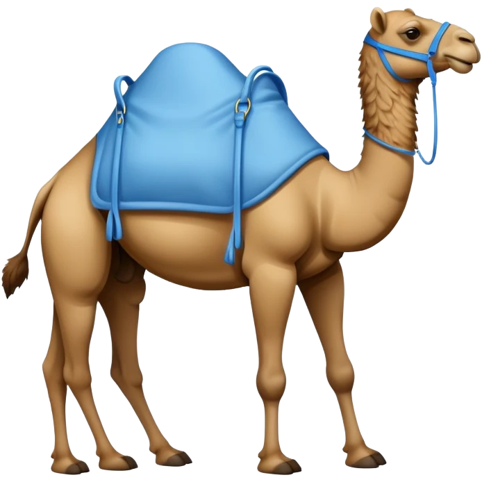 blue-bagged camel  emoji