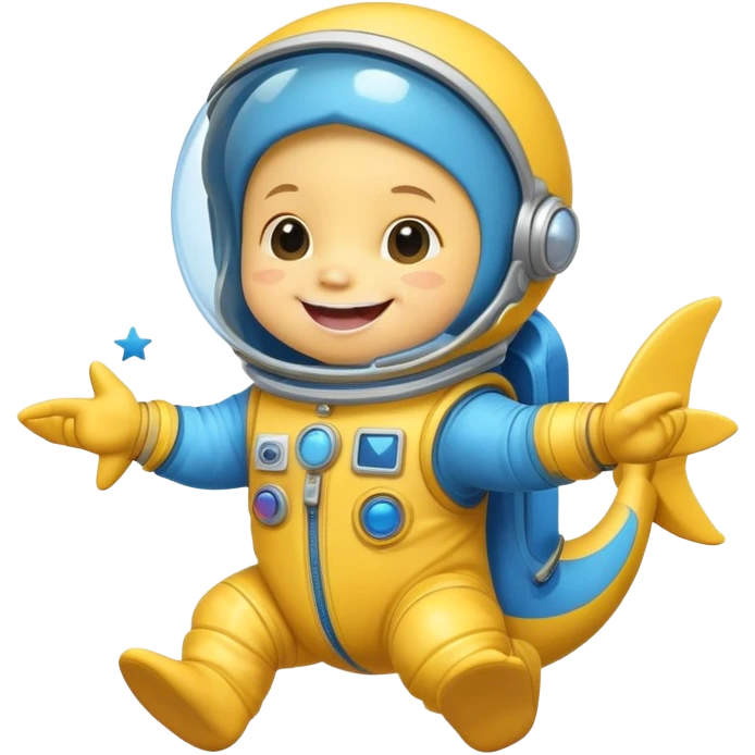 Baby shark on the moon emoji