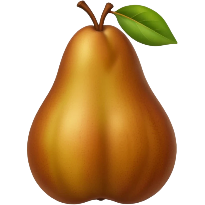 pear brown emoji