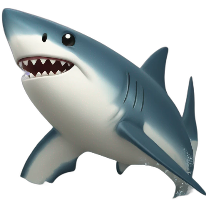 Mortie sur un requin emoji