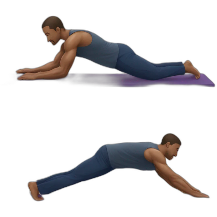 a man doing the planche emoji
