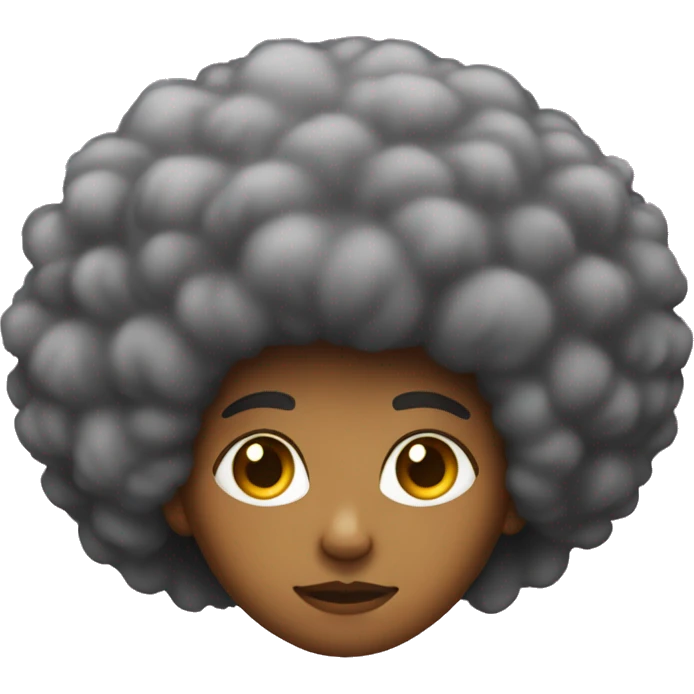 a 13 year old with a larger afro emoji