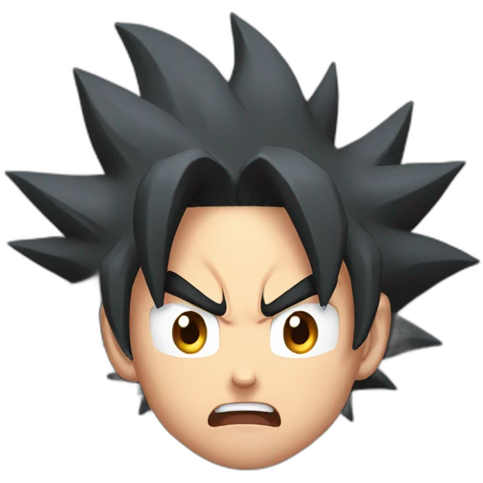 Goku scared head emoji