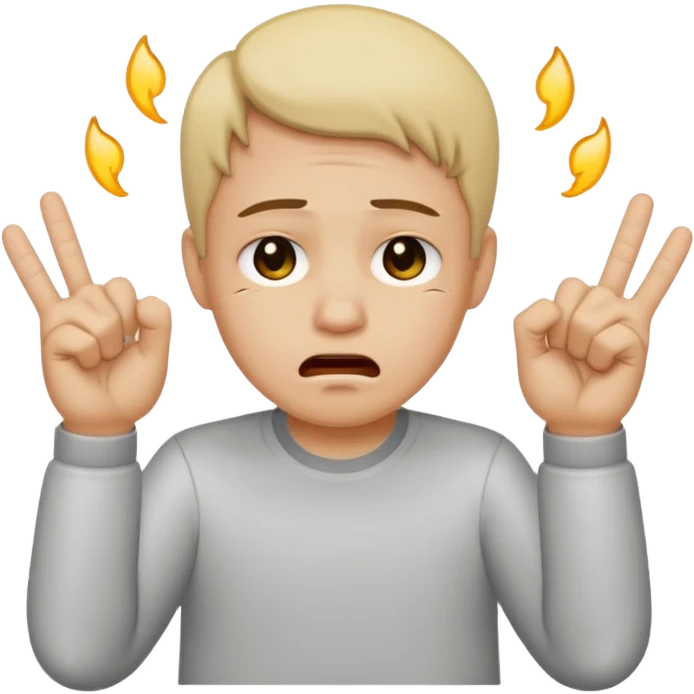 double middle finger crying and sobbing emoji | AI Emoji Generator