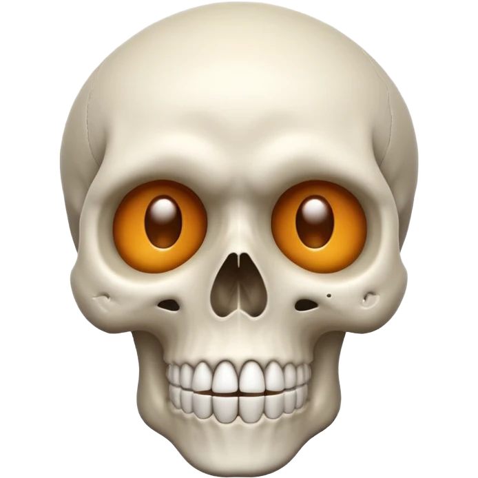 Skull emoji combined with shocked face emoji