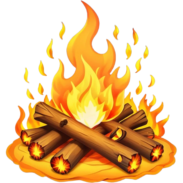 gathering the campfire emoji