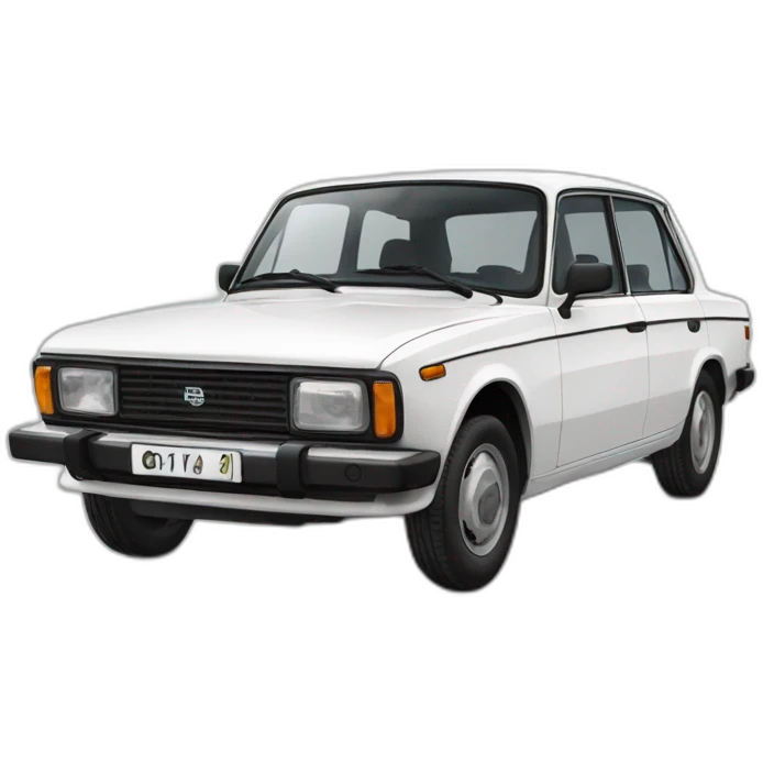 White lada 2106 emoji