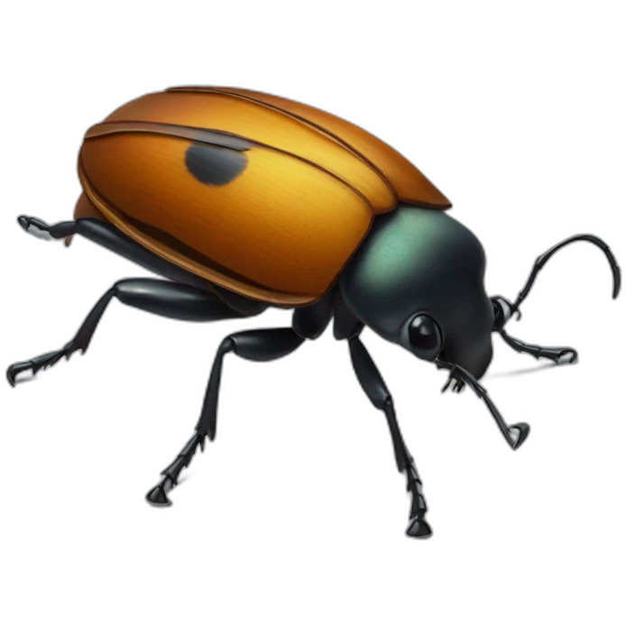 Fiddle playing beetle emoji