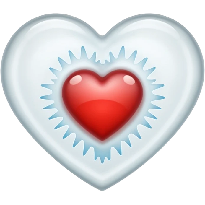 Heart fogging a glass wall, pressed against it emoji