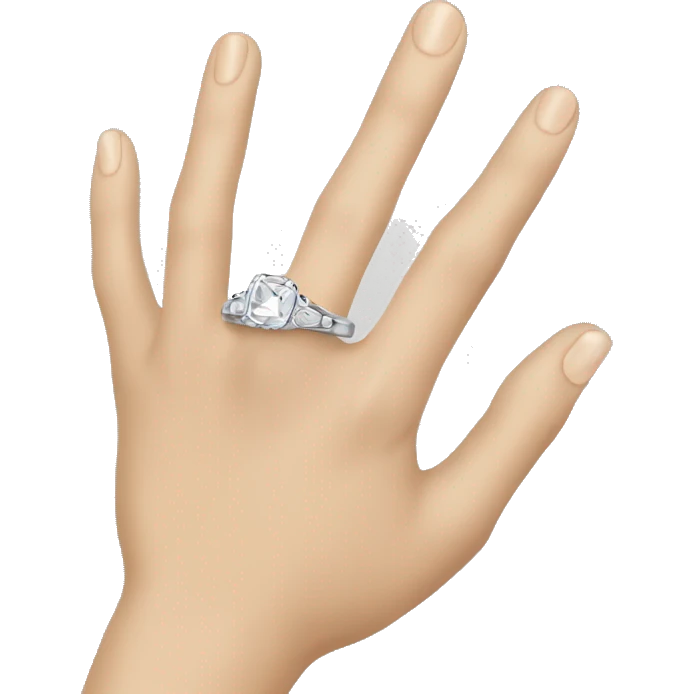 Hand with an engagement ring  emoji
