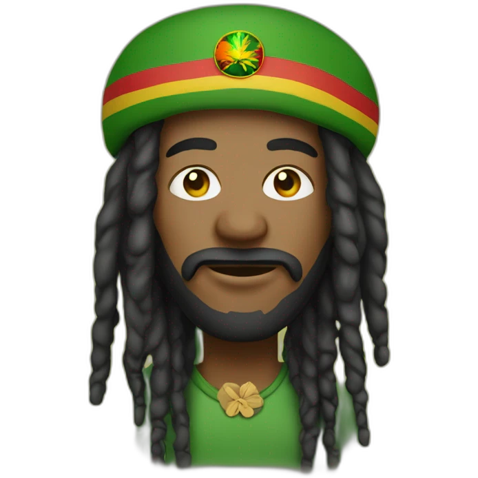 Rasta with canabis bad emoji