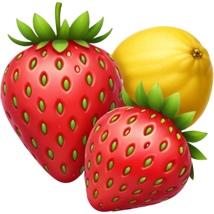 Strawberry with lemon emoji