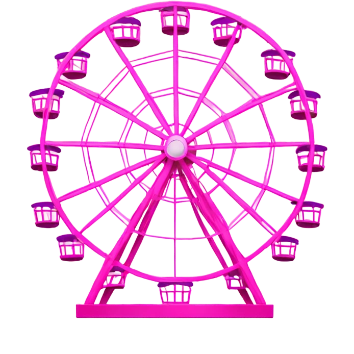 Pink ferris wheel emoji
