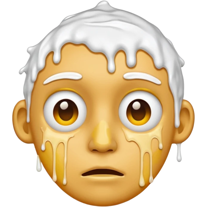 messy glue on face emoji