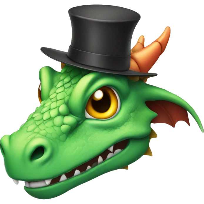Dragon with hat emoji