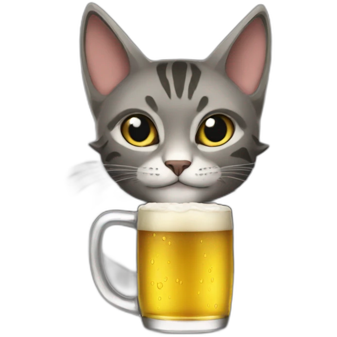 mewtow drinking a beer emoji