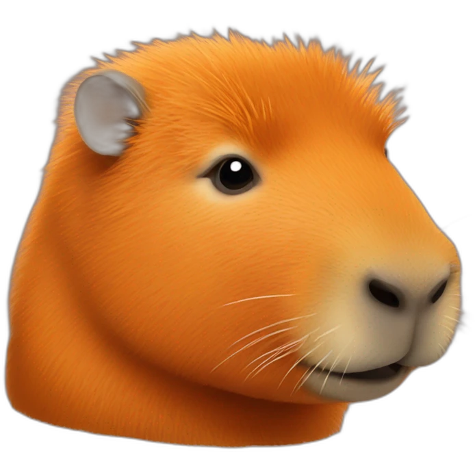 capybara morphed into orange emoji