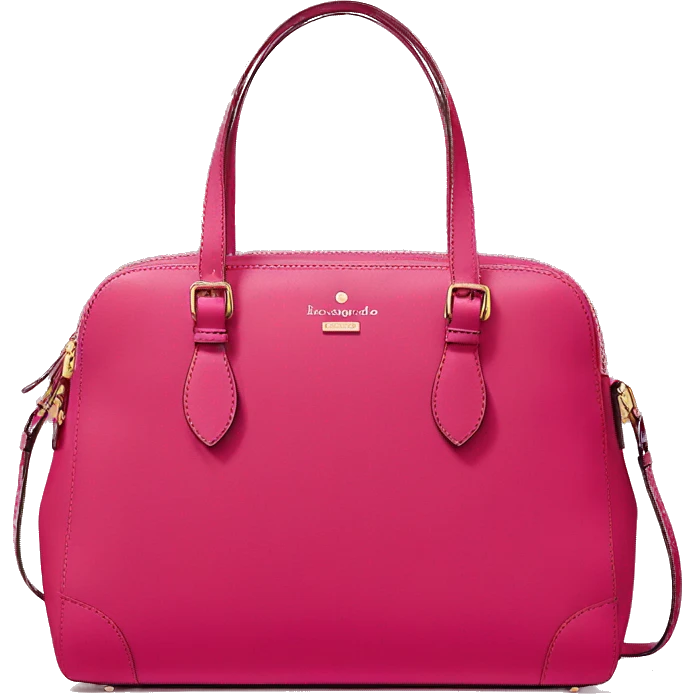 Realistic raspberry color kate spade satchel purse.  emoji