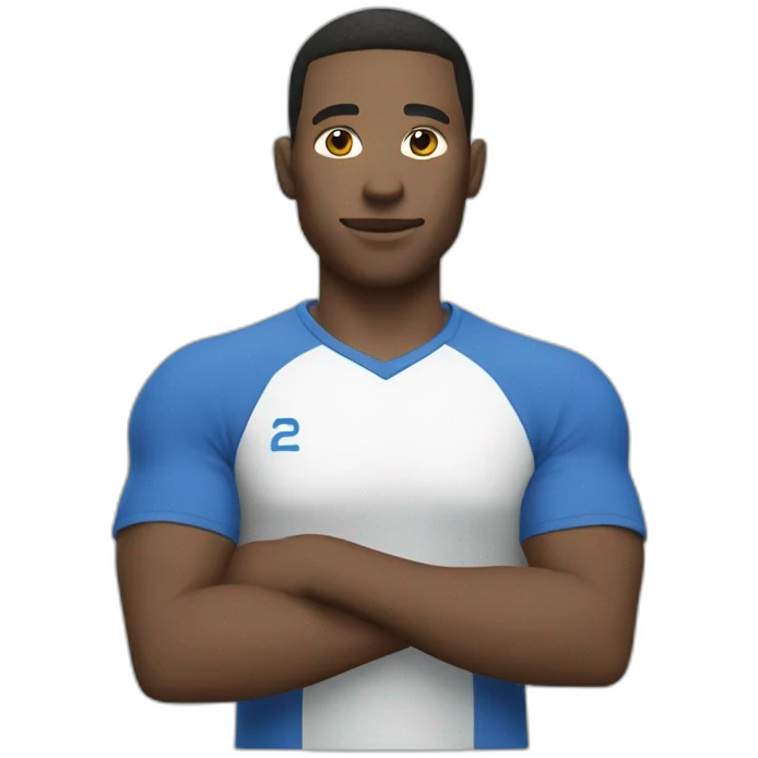 Vr white players with blue t-shirt emoji