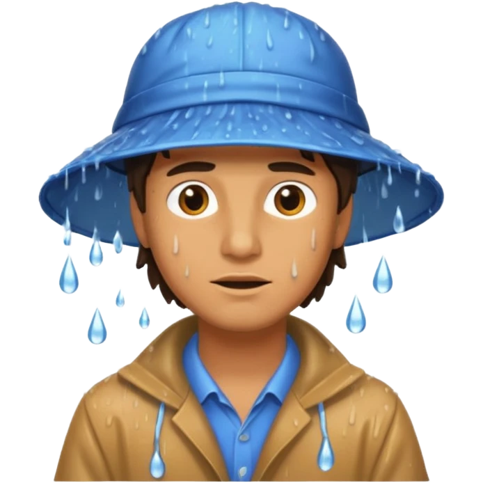 man caught in the rain emoji
