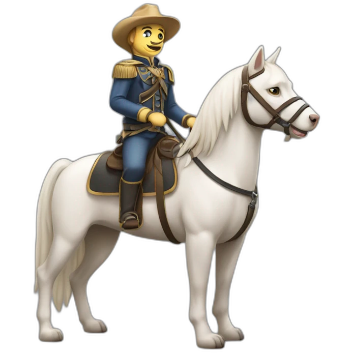 Chien sur un cheval  emoji