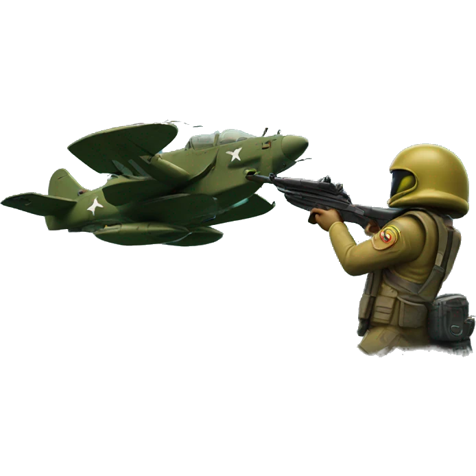 Helldiver shooting an alien  emoji
