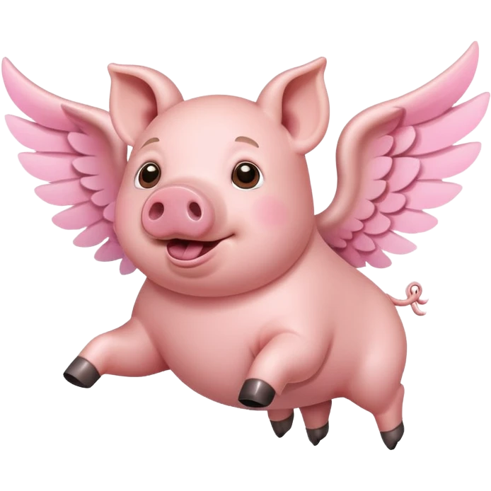 Pig flying  emoji