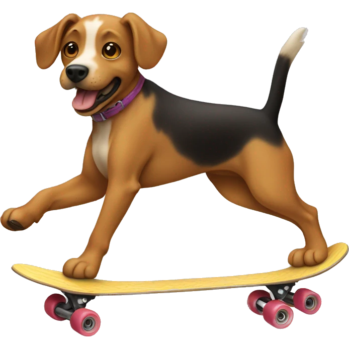 Dog skating  emoji