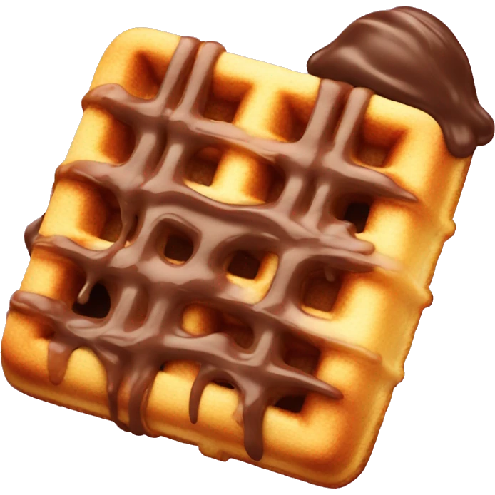 waffle with chocolate emoji