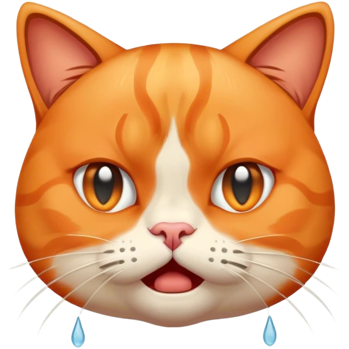 orange cat crying  emoji