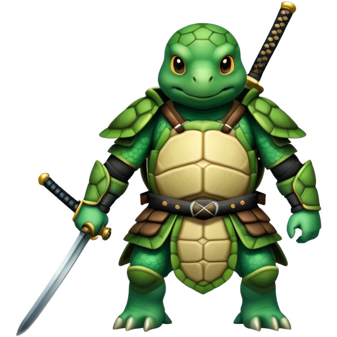 Turtle samurai emoji