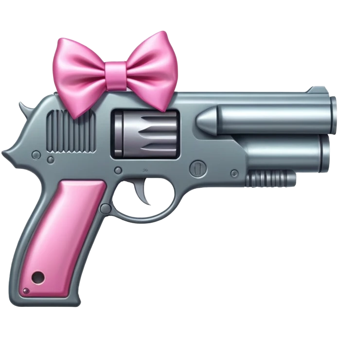 Draco gun with a pink bow on it emoji