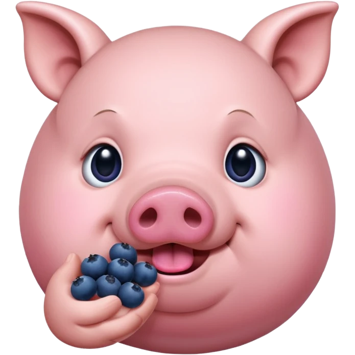 pig blueberries emoji