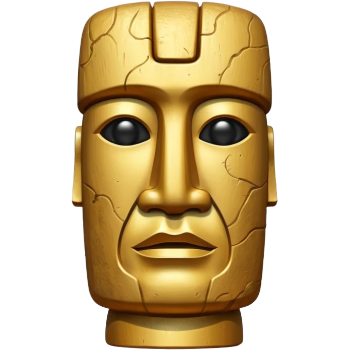 🗿 Gold moai emoji