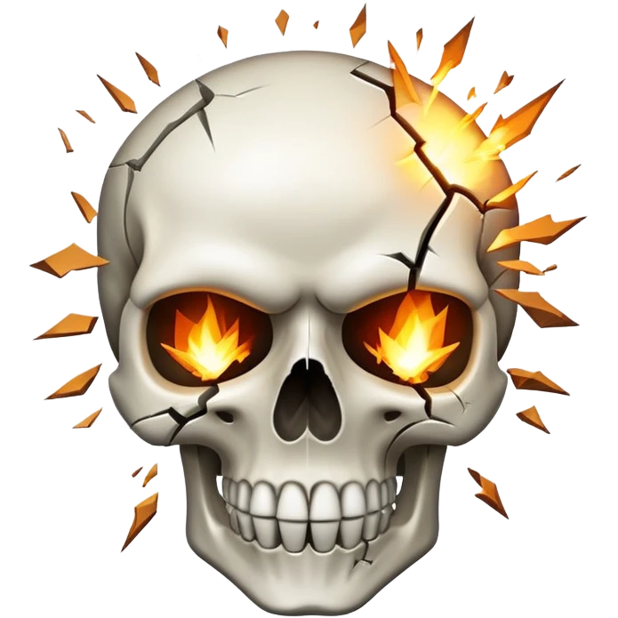 A skull that exploded from like the meme  emoji