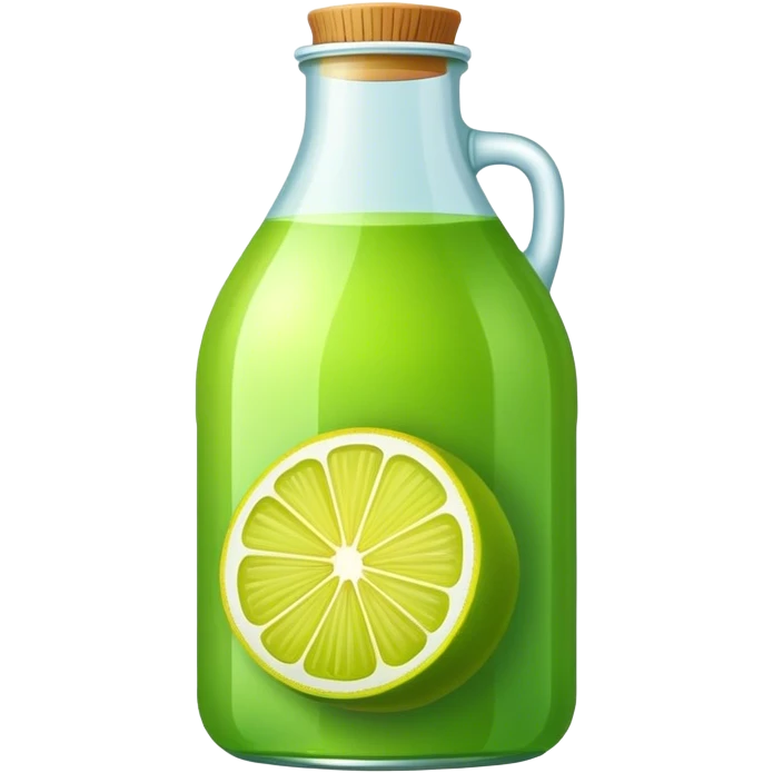 Bottle green lemon juice emoji