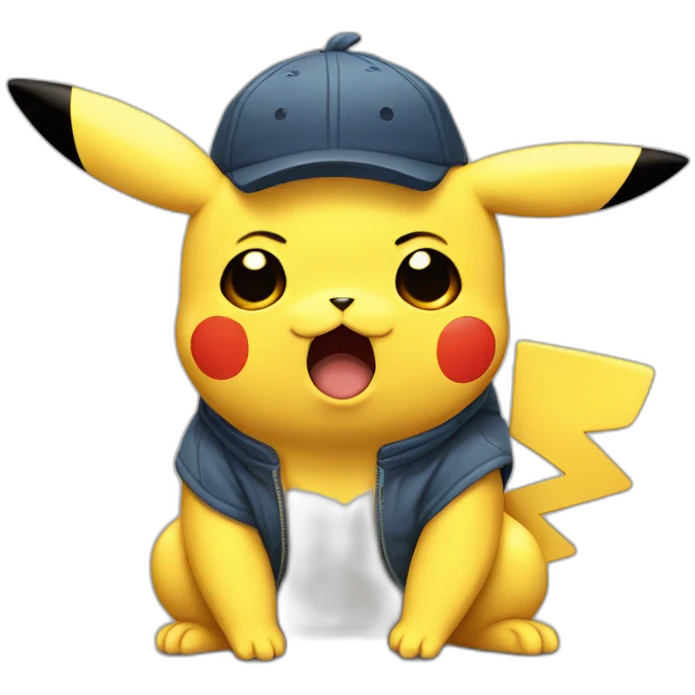 Pikachu crying emoji