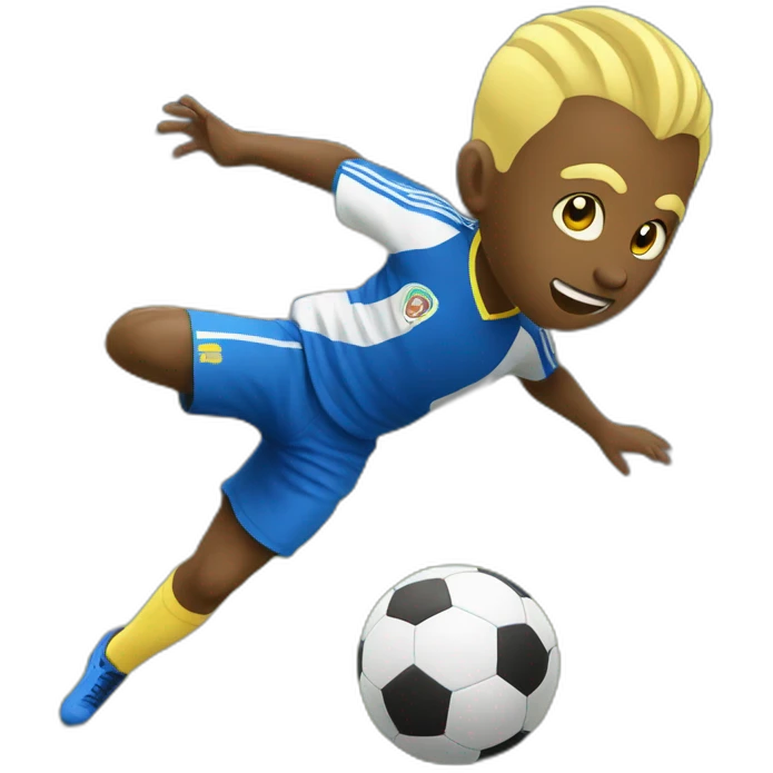 majin bu playing soccer emoji