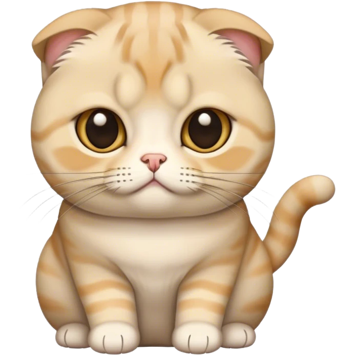 scottish fold beige cat emoji