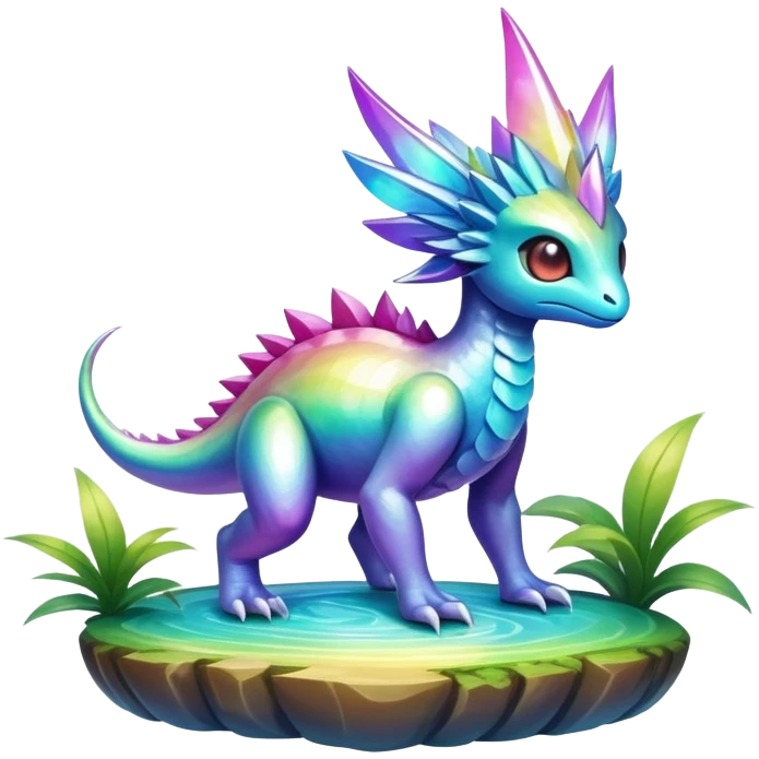 Epic complex iridescent scenic-aesthetic-Fakémon-creature-scenery emoji