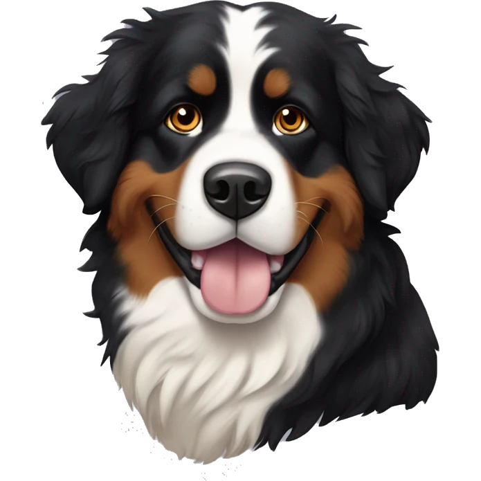 Bernese mountain dog extra fluffy emoji
