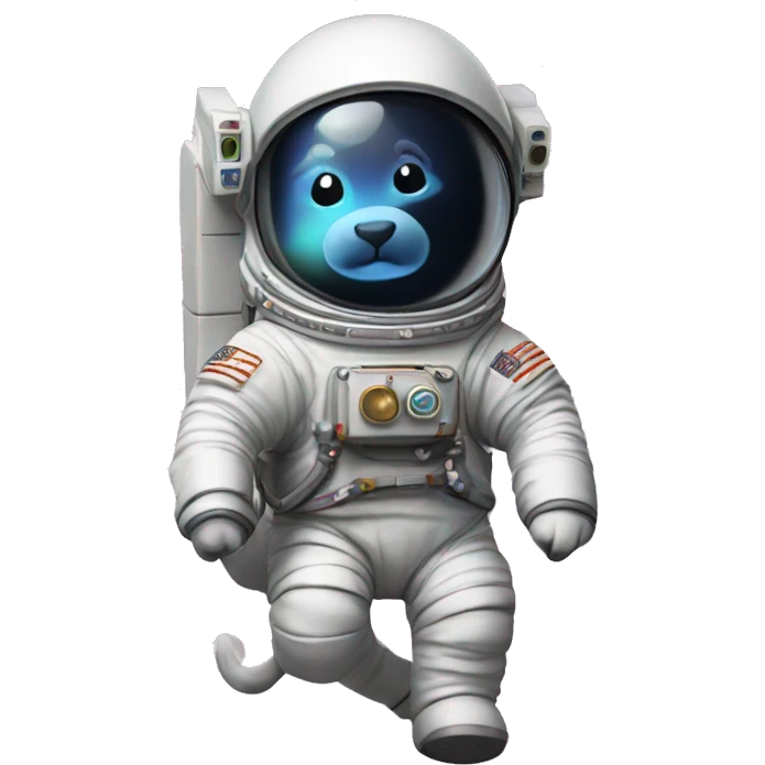 Astronaut unicorn in space emoji