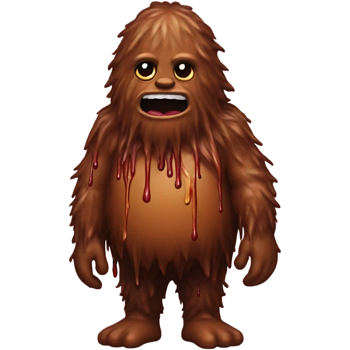 Mini Sasquatch dripping with sauce  emoji
