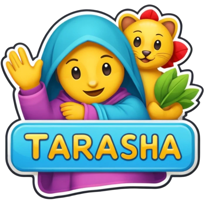ساخت استیکر به اسم  به طراشا خوش آمدید emoji