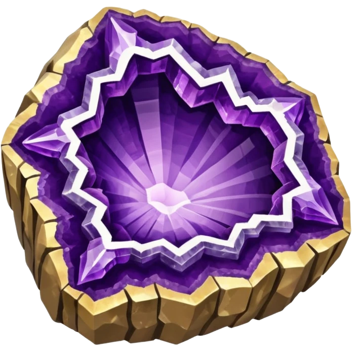 An amethyst geode emoji