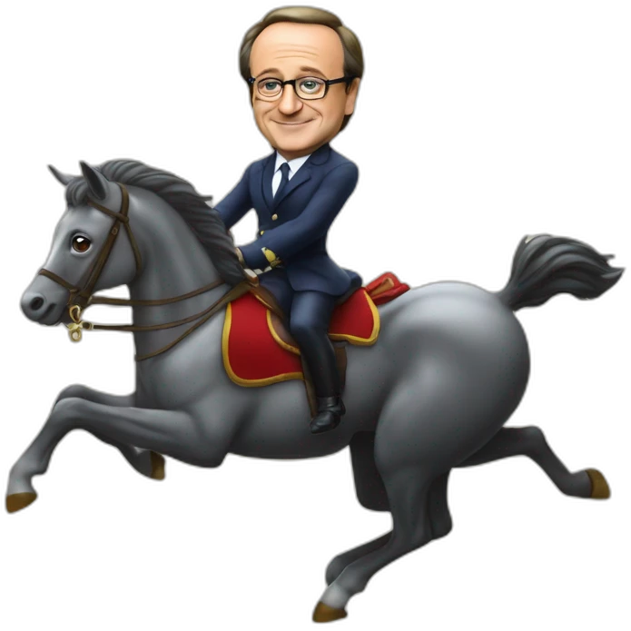 françois hollande sur un dauphin emoji