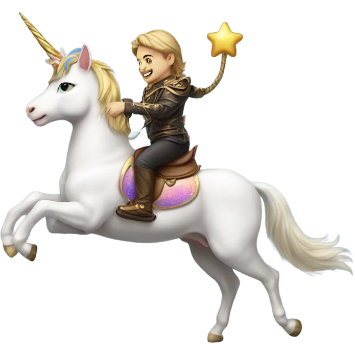 Cat riding unicorn emoji