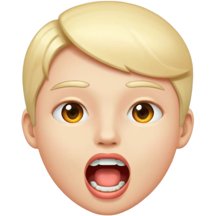 open mouth with letters A Б В coming out emoji