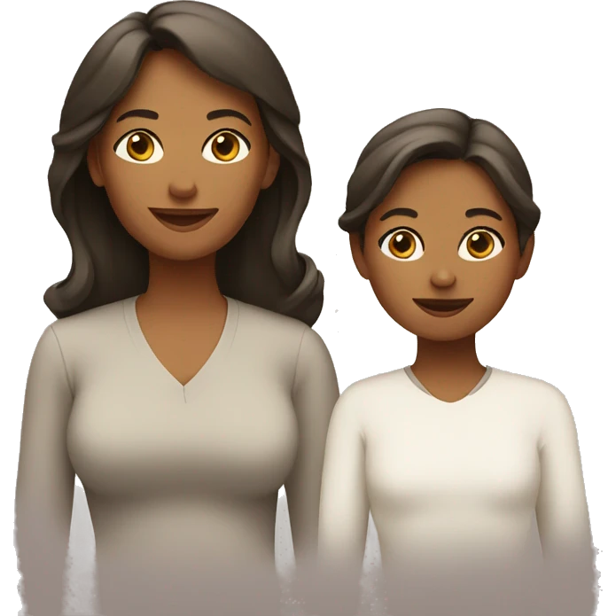 Mom and daughter  emoji