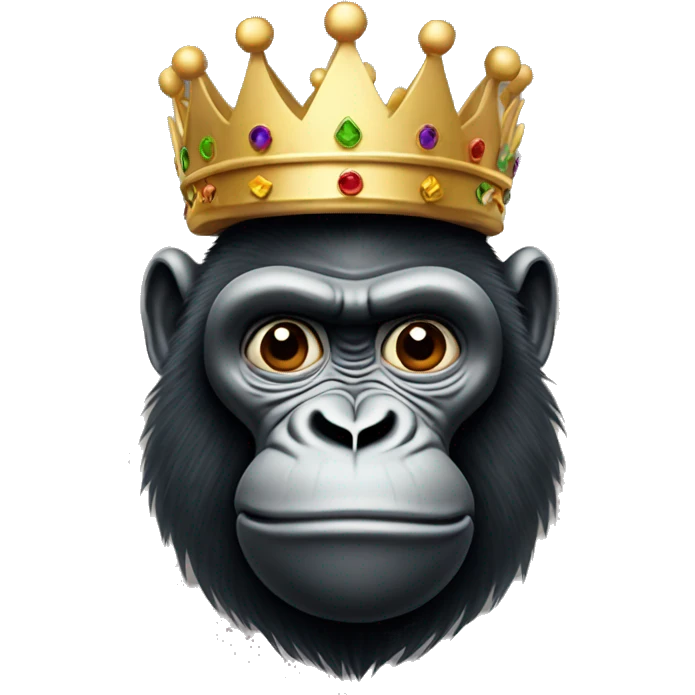 Gorrila with a crown emoji